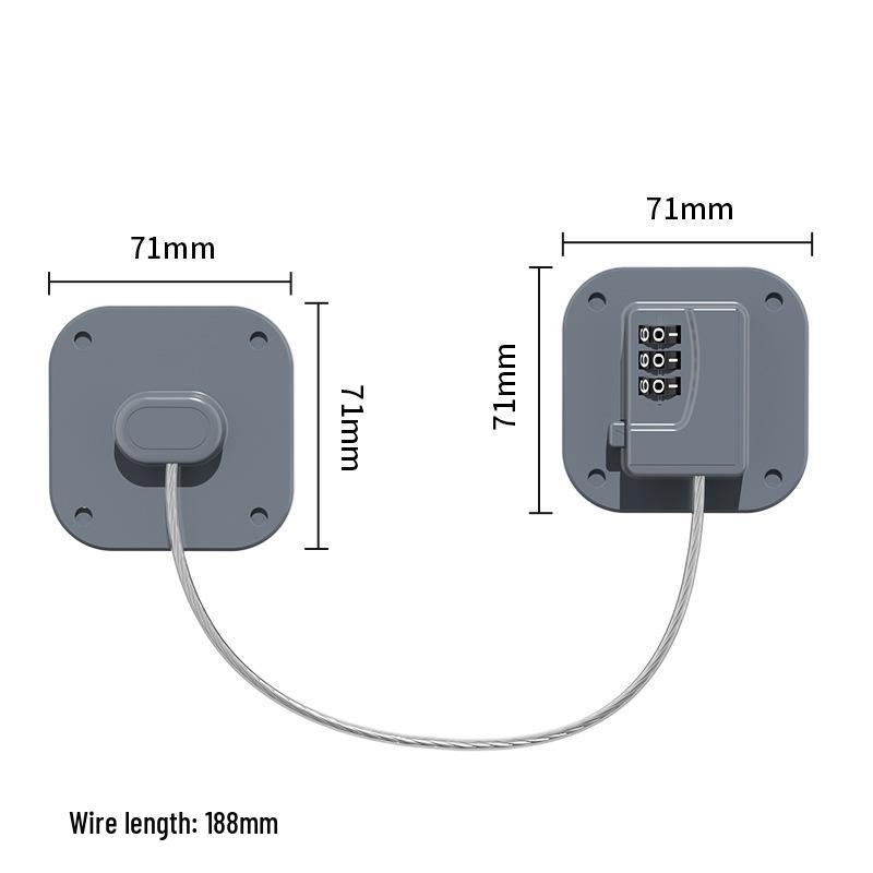 Многофункциональный замок без сверления, безопасный для детей: Для окон, холодильников, ящиков, шкафов, туалетов