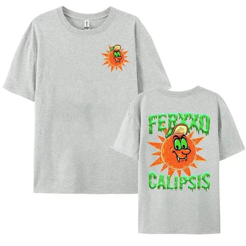 Футболка с изображением рэпера Feid Ferxxocalipsis World Tour, мужская и женская футболка в стиле хип-хоп Harajuku, летняя футболка из 100% хлопка, топы