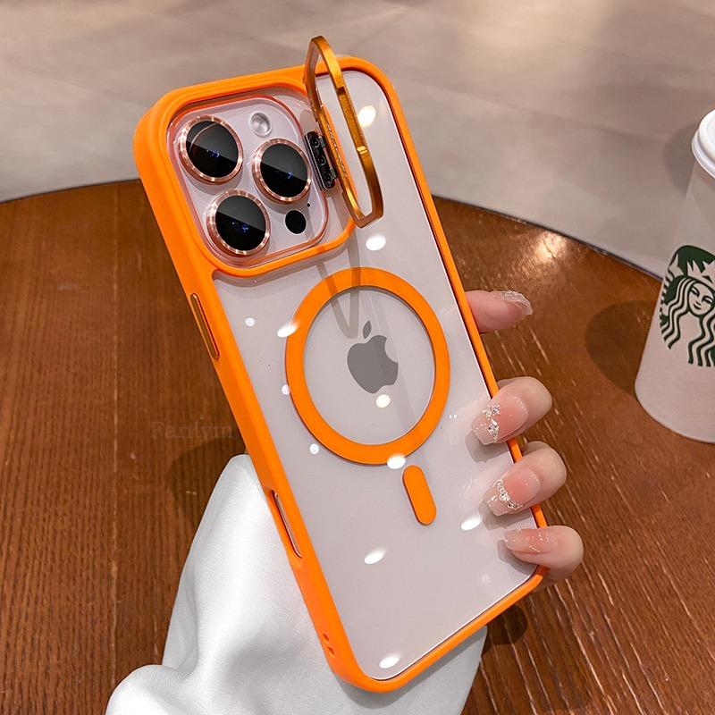 Чехол-подставка с беспроводной зарядкой для iPhone 17 Pro Max 16 15 14 13 12 11 Pro Max Plus Защитная крышка для объектива Air funda