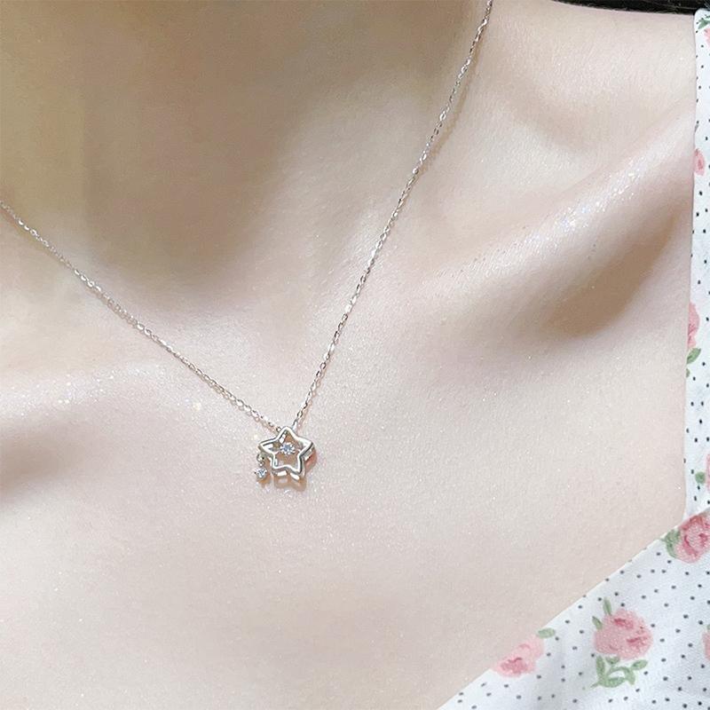Star Necklace  Shiny  Pendants For Girl Chains Personality Jewelry