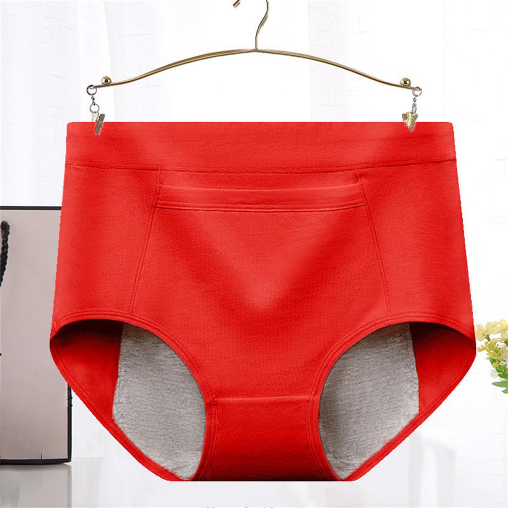 Women'S Menstrual Panties Mid-Waist Cotton Postpartum Women'S Panties Fully Covered Panties