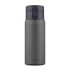 Iris Ohyama Water Bottle One Touch Mug Bottle 350ml Gray Vacuum Insulated Keeps for 6 Keeps Warm Over Cold Below Can Be Opened and Drank with One Hand