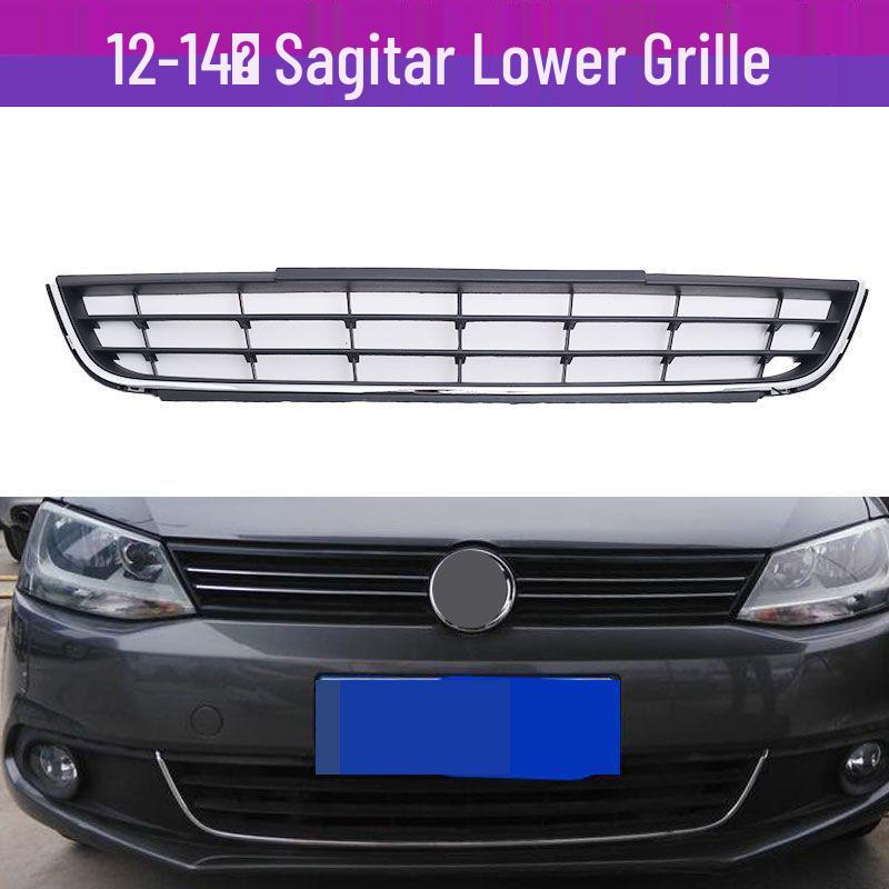 Совместимая нижняя центральная решетка с яркой полосой для Volkswagen Sagitar 2012-2014 Передний бампер
