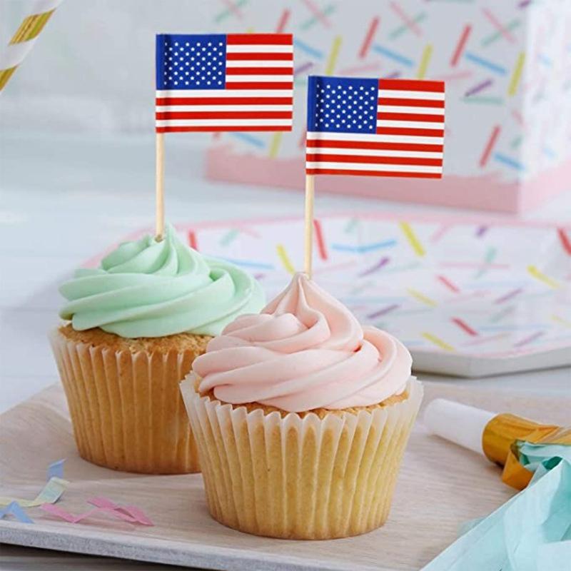 World Flag Toothpick Box of 100 Toothpicks Country Flags Cake Toothpicks Cupcake Decoration Cocktail Sticks Party Kitchen