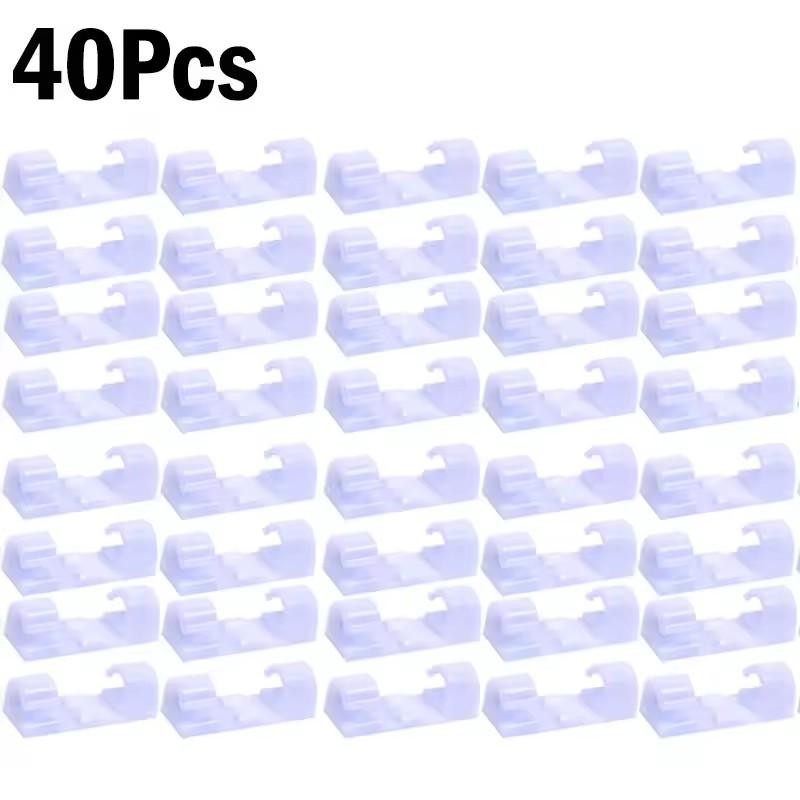 5-60 шт. Органайзер для кабельных зажимов Держатель для провода-капли Управление шнурами Самоклеящийся Настольный органайзер Кабельный менеджер Фиксированный зажим Намотка для проводов