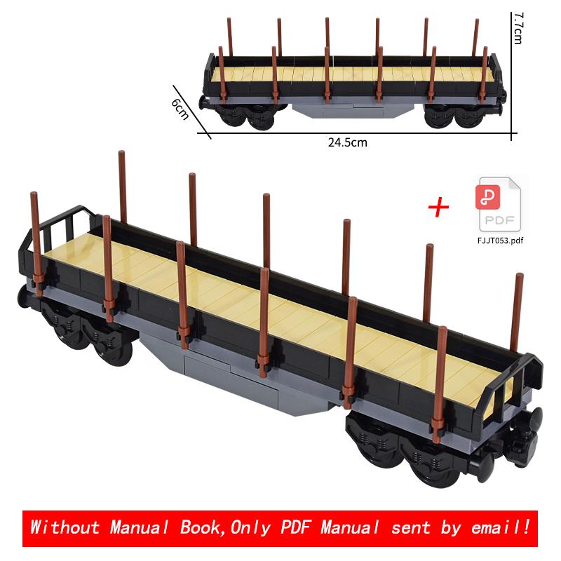 Creative Technica Ideas City Christmas Retro Sightseeing Carriage Tank Car Train Moc Railway Express Bricks Building Blocks Toys