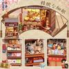 CuteBee DIY Книжный уголок Кукольный домик Миниатюрный дом 3D Деревянный конструктор Книжная полка Идеальный подарок для подростков и Включает LED-комплект, Комплект, Комплект, Книжный уголок, Декорация,