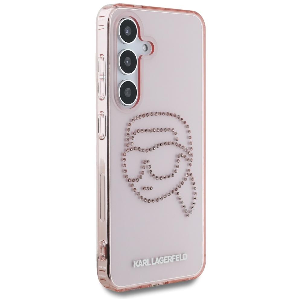 Чехол Karl Lagerfeld Rhinestones K. Головной Логотип Для Samsung Galaxy S25 Розовый