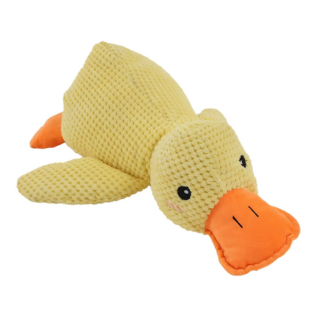 Dog Calming Plush Toy Bite Resist Sleeping Companion Duck for Dog Interactive Entertainment Activities