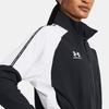 Under Armour Куртка женская, на молнии, прямая, повседневная, с длинным рукавом, в стиле ретро, со стоячим воротником, черная 1379447-001