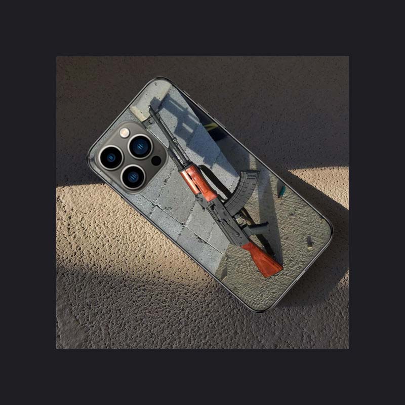 Прочный и надежный чехол для телефона AK47 для Apple iPhone 16E 16 Pro Max 15 Plus Мягкий 13 12 Mini Чехол 11 14 Pro Max Capa 8 7 SE Sh
