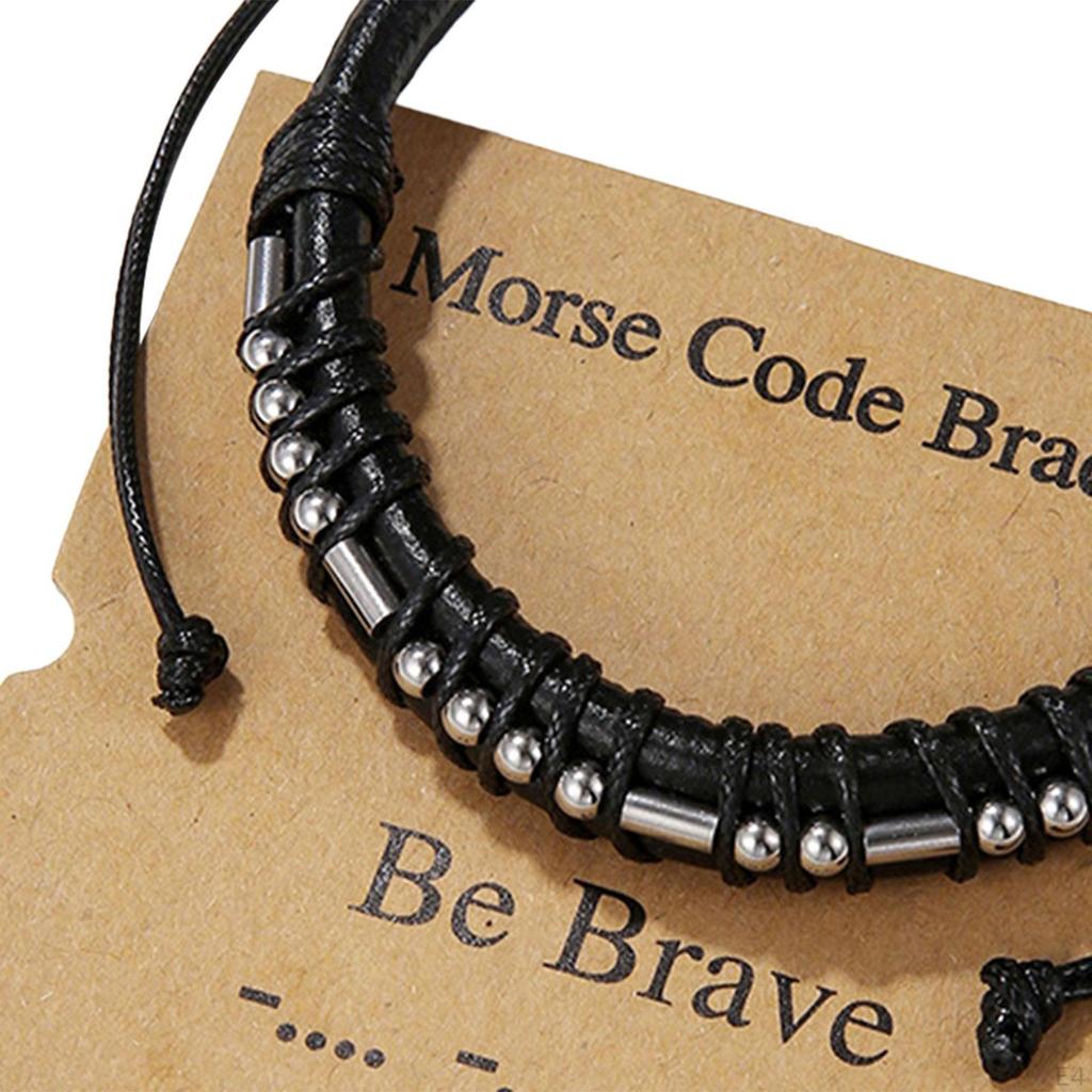Браслет с азбукой Морзе для него - заботливый подарок папе