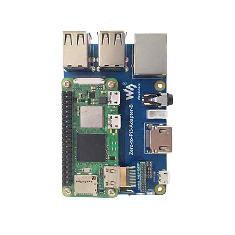Raspberry Pi Zero 2W USB Hub with RJ45 Gigabit Ethernet & Audio Pin Header.