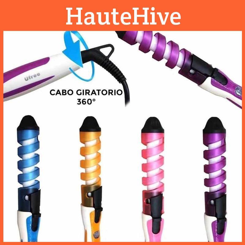 Спиральная плойка для завивки волос, парикмахерский инструмент с вилкой американского стандарта для домашней укладки волос и профессионального использования