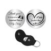 Engravable Inspirational Coin Pendant: Lucky Charm Stainless Steel Jewelry for Couples