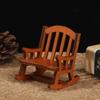 1/12 Wooden Mini Dollhouse Rocking Chair Model Toy DIY Miniature Accessory