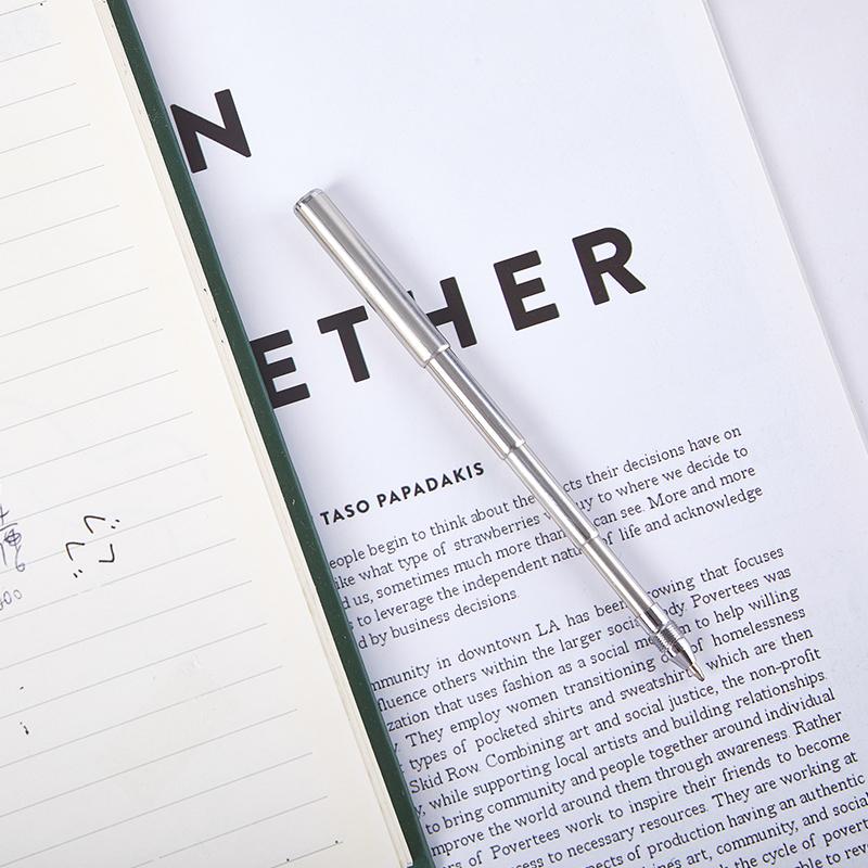 Портативная телескопическая ручка-инструмент, металлическое кольцо для ключей, креативный брелок из нержавеющей стали, эргономичная шариковая ручка, школьные и офисные принадлежности