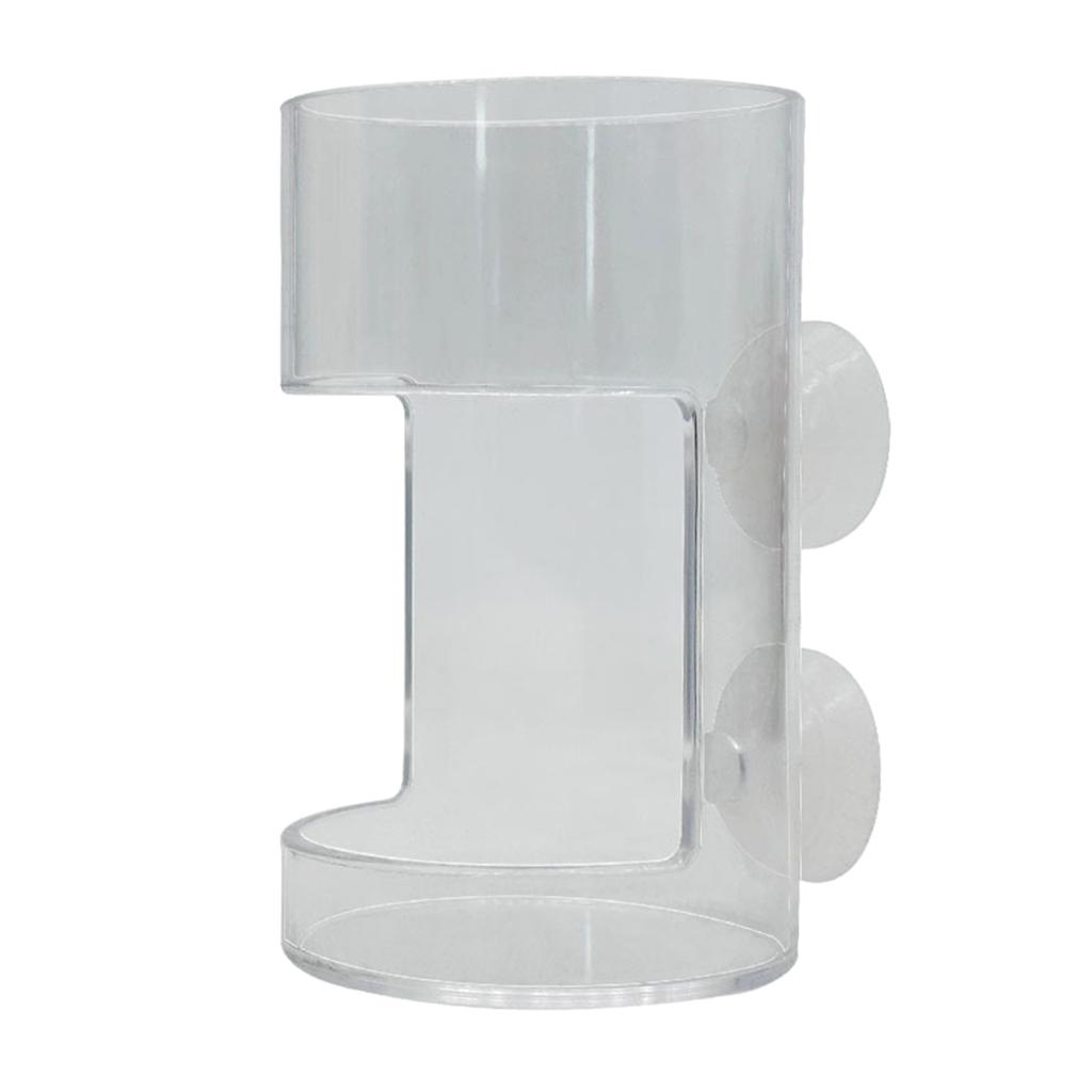 Лоток для кормления рыбок для аквариума, инструмент для кормления с присоской, миска, легкоочищаемая прозрачная емкость для креветок