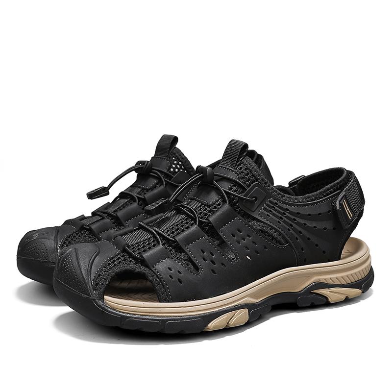 Hot Sale Summer Men's Sandals Outdoor Non-slip Men's Beach Sandals Handmade Genuine Leather Men's Shoes Fashion Men Sneakers