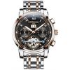 8759G Watch Watch Calendar Display Decoration [CARNIVAL] Men's [Analog/Mechanical/Automatic] (Black/Rose Gold/Metal) (Date) Chronograph-style