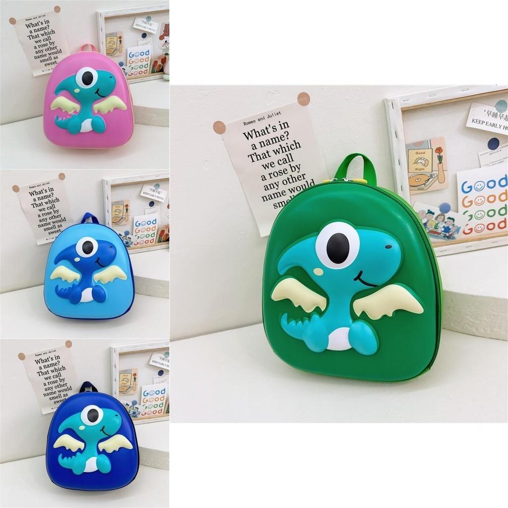 2024 New Cartoon Dinosaur Pvc Kindergarten School Bag For Girls Boys Blue Pink Green