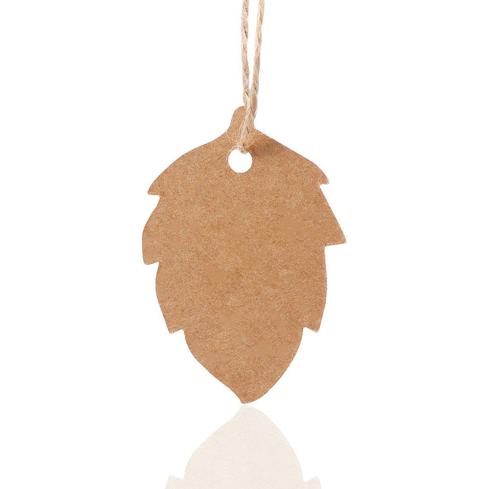 Packaging Label Decor Leaves Tags Handmade Hang Tag Maple and Leaf Shape Retro Blank Kraft Paper