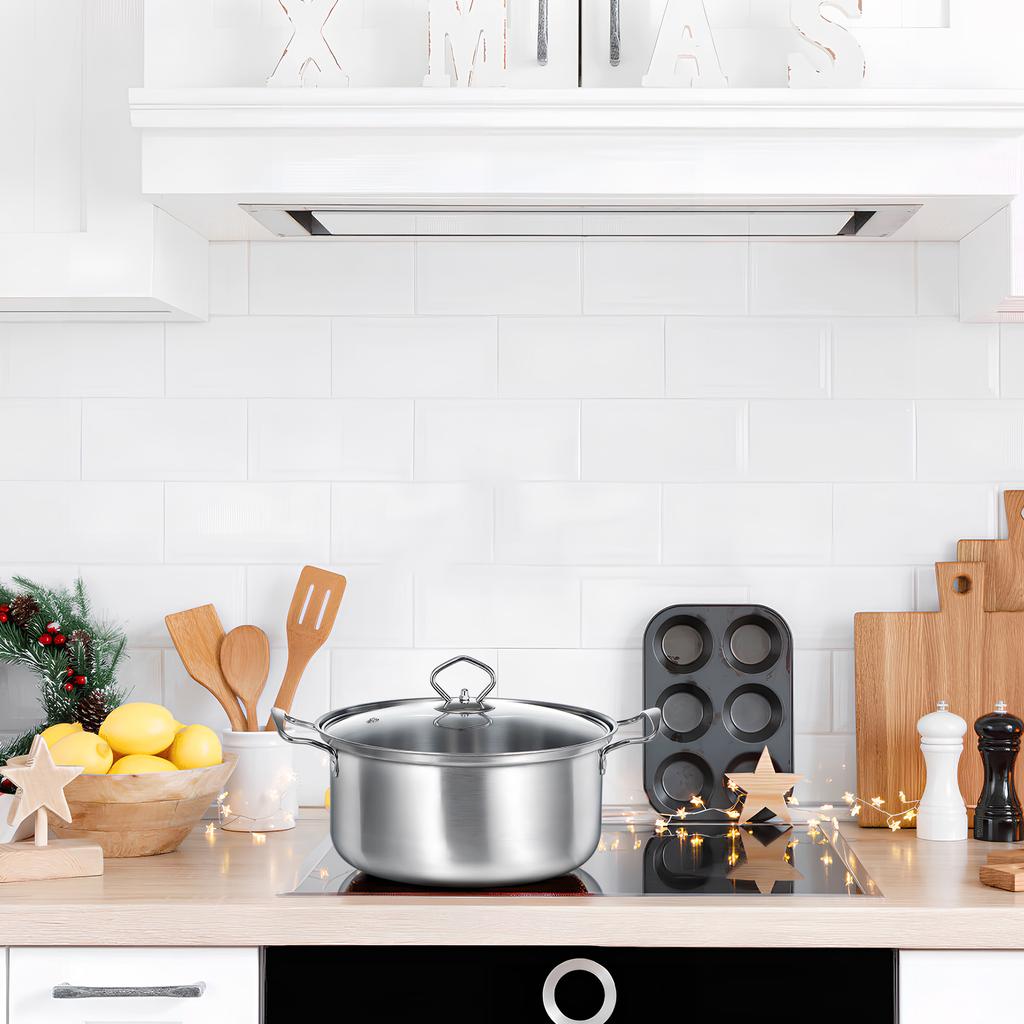 5 комплектов антипригарной сковороды из нержавеющей стали, двойная кастрюля для супа, дорожная посуда, большая емкость для бульона