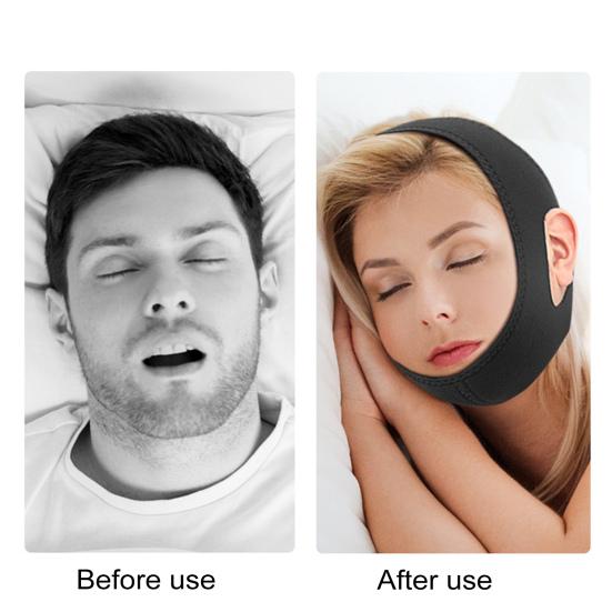 Ремешок для подбородка против храпа, регулируемый, дышащий, сохраняющий рот закрытым, универсальный, для мужчин и женщин