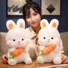 Christmas Kawaii Carrot Rabbit Plush Toy Cuddly Rabbit Doll Plush Pillow Soft Animal Doll Cushion Boy Girl Birthday Gift