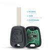 2 Buttons Car Remote Control Key for PEUGEOT 207 307 Car Keyless Fob 433Mhz PCF7961 ID46 Chip HU83 Blade