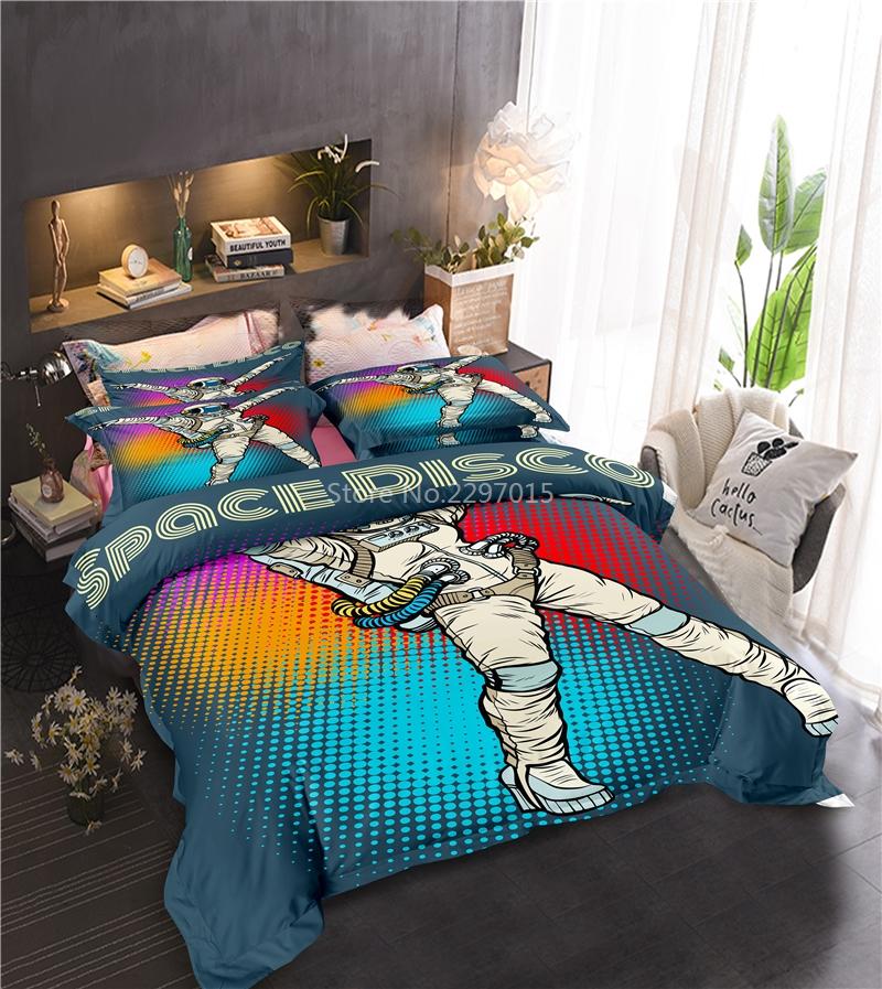 Universe Astronaut Printed Bedding Set 3d Duvet Cover Pillowcase 2/3pcs Twin Full Queen King Size Bedclothes Home Textile Gifts