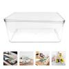 Storage Box Good Seal Dustproof Moisture-proof Transparent with Lid Large Capacity Oblong Rice Cereal Storage Basket Container Bread Candy Cosmetic