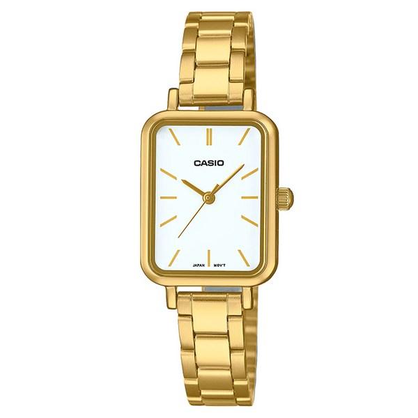 Casio Женские часы квадратные круглые золотые
