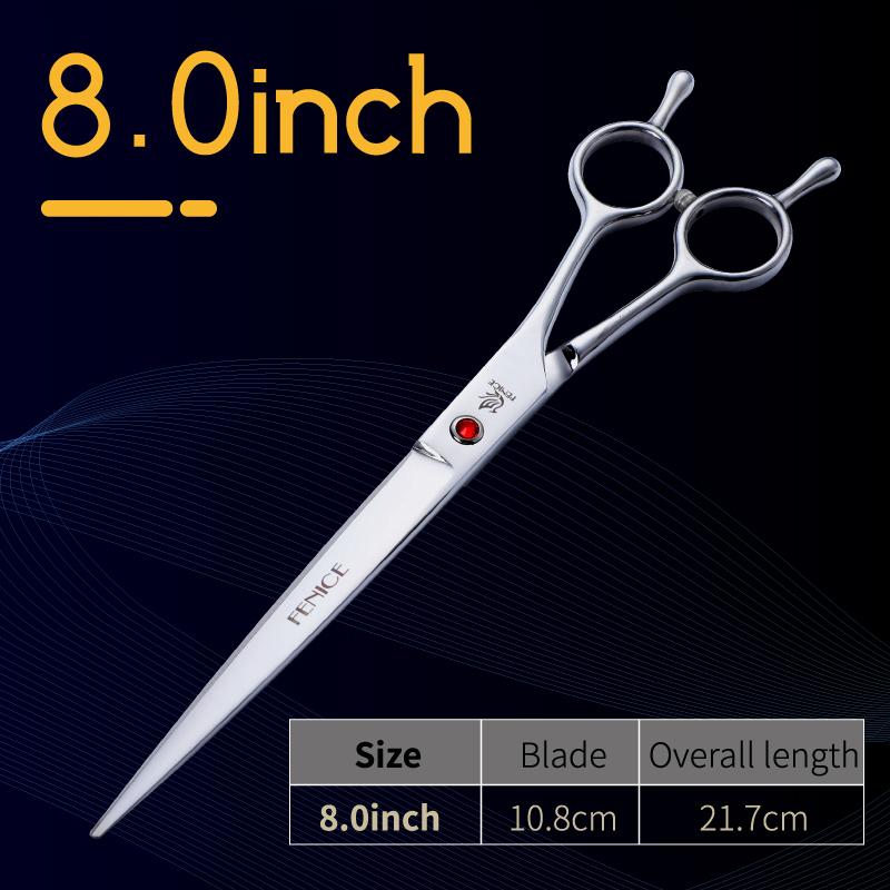 Fenice 7.0"/7.5"/8.0" Professional Pet Grooming Cutting Scissors Straight Cutting Shear