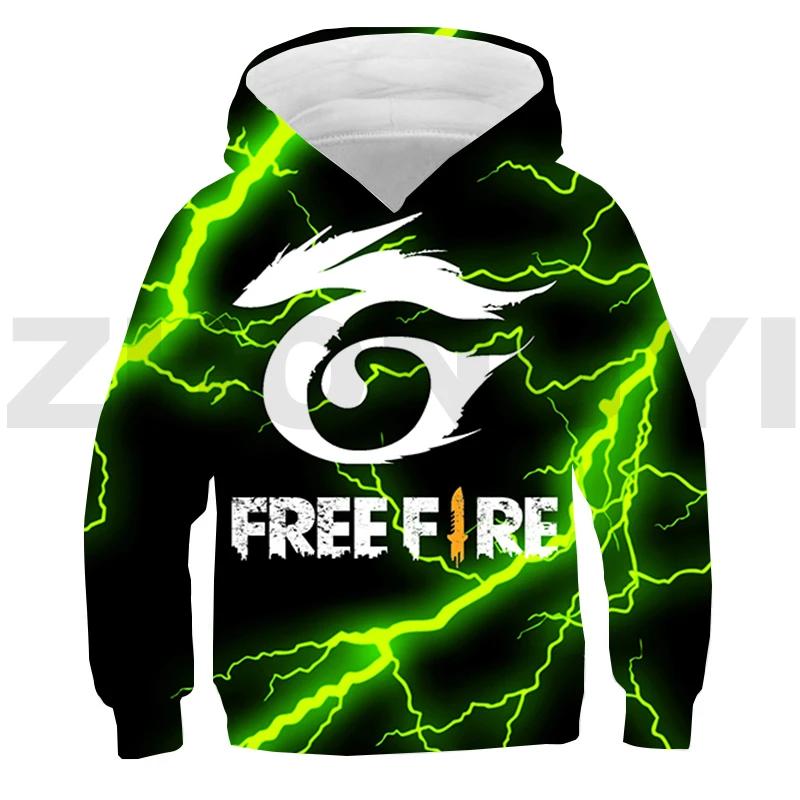 Новая толстовка Free Fire Garena 3D с капюшоном для детей Harajuku Anime Hoodie Autumn Daily Hip Hop Boys Girls Game Free Fire Oversize Sweatshirt