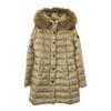 CAPEHORN Raccoon Fur Down Coat 42 Beige Women Used