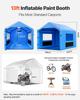 Inflatable Paint Booth, 4 x 3 x 2.8 m, Inflatable Spray Booth with 750W Powerful Blower and Air Filter System, Triangular Roof, for Painting Bicycle,