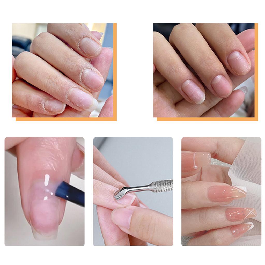 Cuticle Pusher Double-Headed Cuticle Pusher Stainless Steel Nail Polish Remover Manicure Tool for Fingernails Toenails