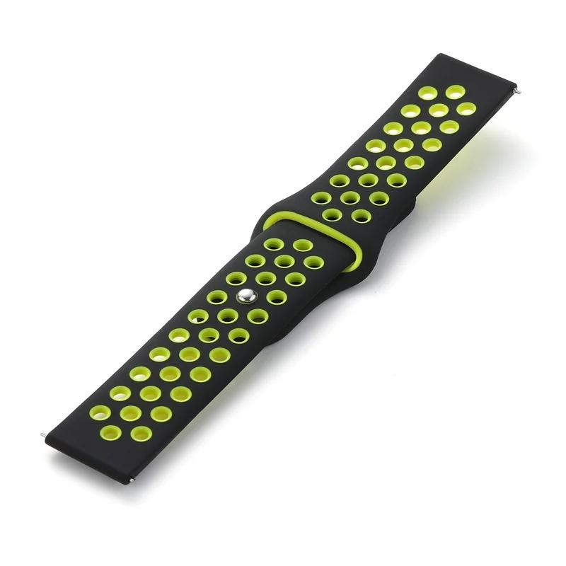 20mm Silicone Band for Samsung Galaxy Watch 7-FE-6-5-pro-4-Classic/active 2 22mm Sport Hole Bracelet Huawei GT 5-4-3 Watch Strap