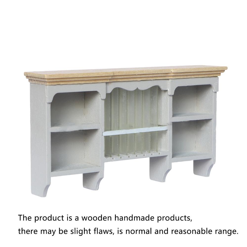 Mini Wall Hanging Cabinet Wooden Display Shelves 1:12 Dollhouse Storage Cabinet Kids Toys