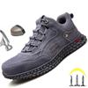 Genuine Leather Shoes Safety Boots Steel Toe Shoes Men Work Shoes Indestructible Sneakers Work Safety Shoes Light Security Boots