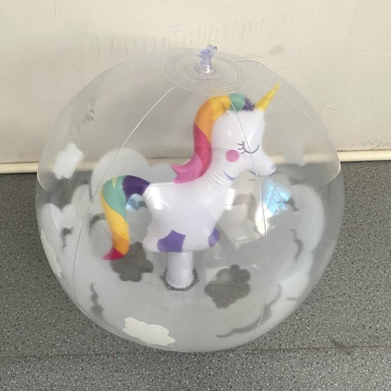Unicorn Beach Ball: Parent-Child Inflatable Toy for Early Education and Beginner Swimming.