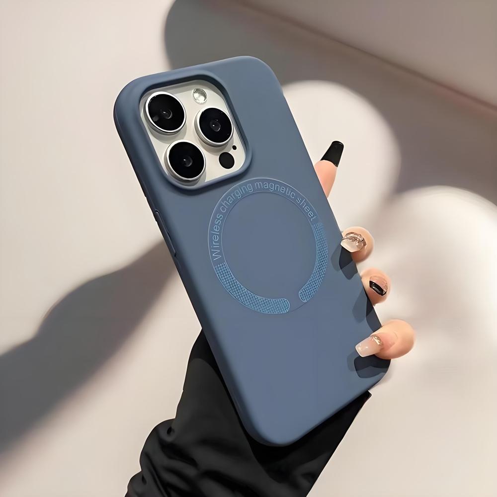 Чехол MagSafe Liquid Silicone для телефона Apple iPhone 16Promax — мягкий силиконовый чехол, устойчивый к падениям, для Apple iPhone 16/15/14/13/12/Pro/Promax