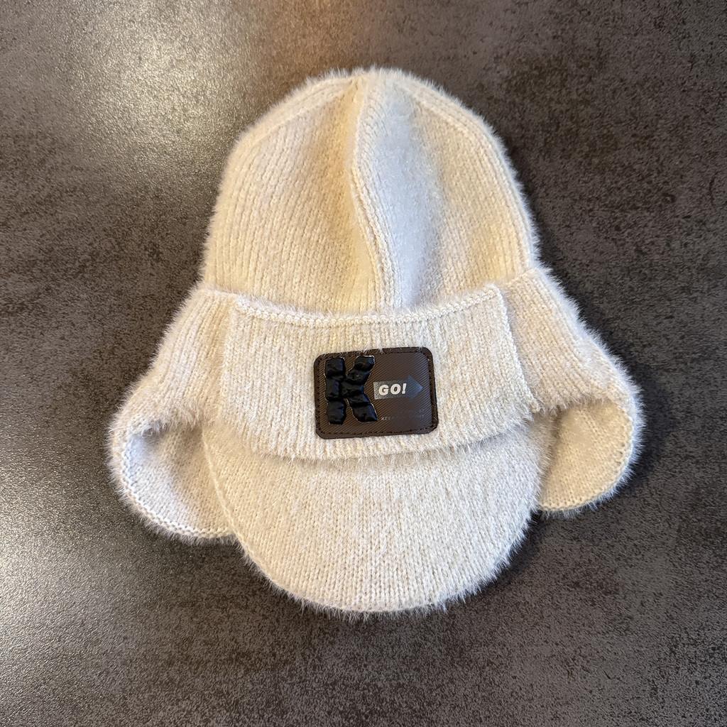 Warm Mens Fleece Beanie Knit Cap With Alphabet Embroidery For Winter Fashion