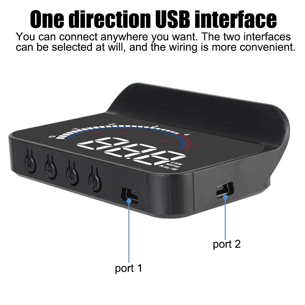 Универсальный проектор на лобовое стекло автомобиля, дисплей на лобовом стекле, спидометр M13 HUD, GPS, компас, часы, измеритель скорости, цифровой будильник