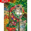 Diamond Embroidery Cat Craft Kit Handmade Gift 5D DIY Diamond Painting Christmas Socks Mosaic Animal Home Decoration
