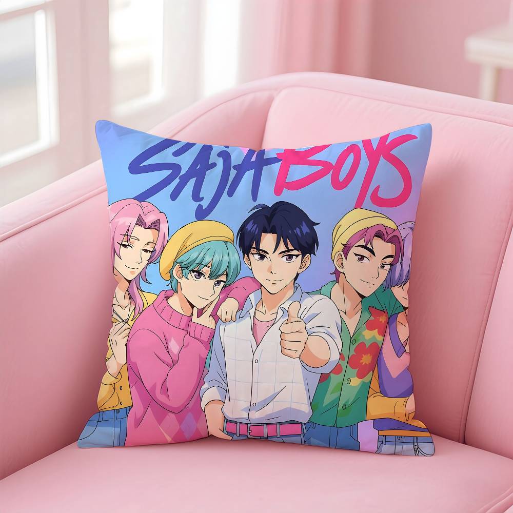 Горячая KPop S-Saja Boys Наволочка Уют Диван-кровать Шелковистая элегантная Скрытая молния Индивидуальная Декоративная наволочка