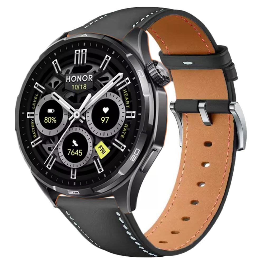 Кожаный ремешок для часов 22 мм для Honor Watch 6 Plus Браслеты для HONOR Watch 5 Ultra / GS 3 / GS Pro Кнопка Quickfit Браслет