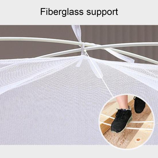 Двухдверная москитная палатка с полным покрытием, москитная сетка, застежка-молния, быстро открывающаяся, полностью закрытая противомоскитная кровать