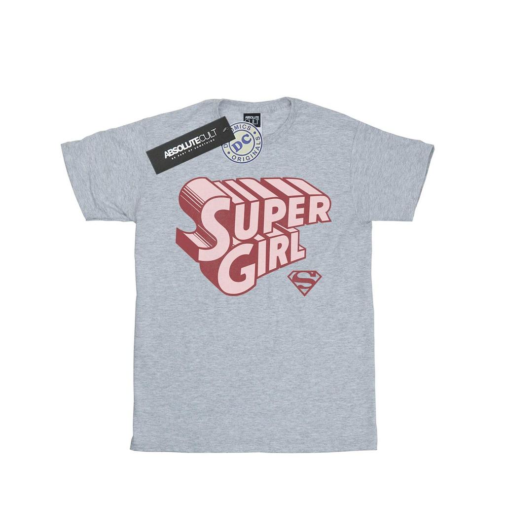 DC Comics Womens/Ladies Supergirl Retro Logo Cotton Boyfriend T-Shirt
